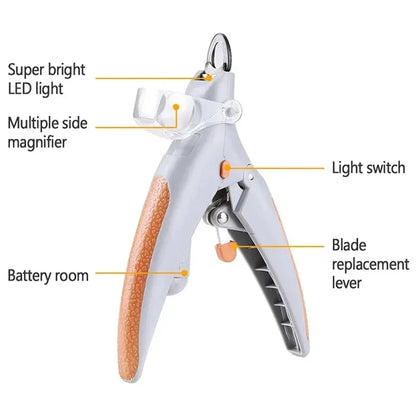 Pet Nail Clipper Led Light Nail Clippers Dog Nail Professional Pet Scissors Pet Cat Dog Clipper Scissors